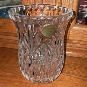 Princess House Lead Crystal Fairy Lamp Candle Holder Hurricane Globe Germany